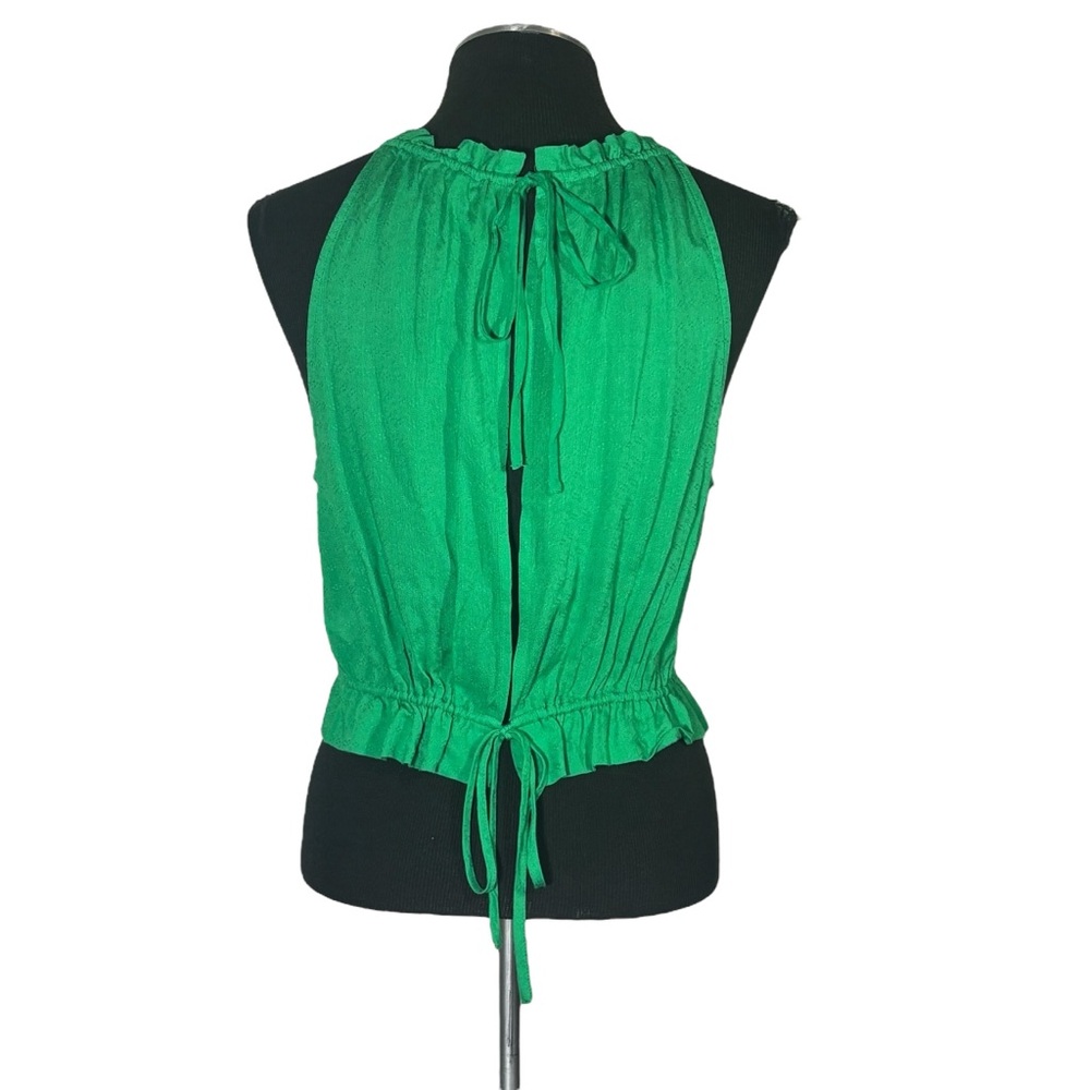Lulu’s – Let Good Times Roll Green Open Back Sleeveless Crop Top – Medium - Picture 6 of 11